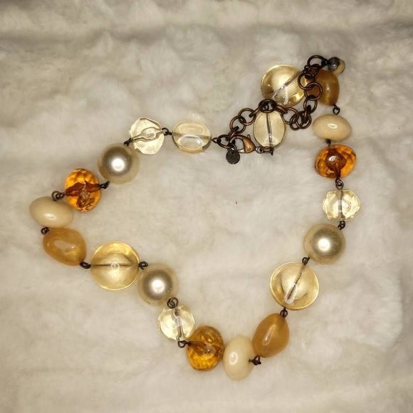 Furla Elegant Amber Beaded Necklace - Picture 1 of 4